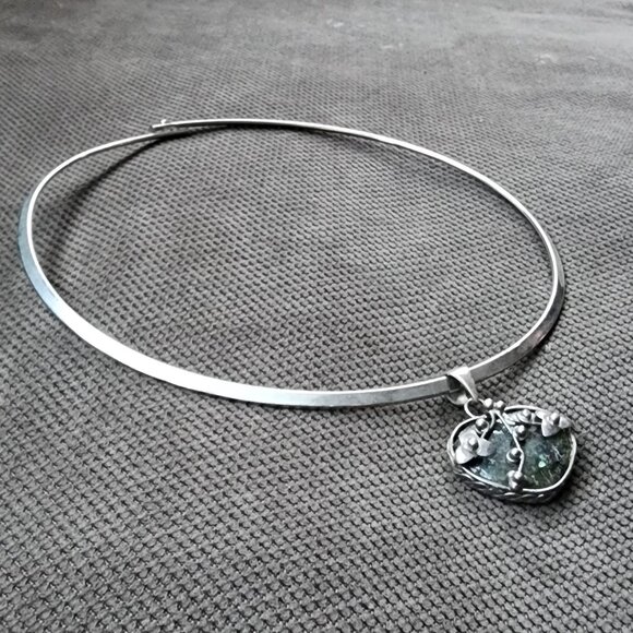 Etsy Floating Heart Bangle Necklace - Picture 8 of 15